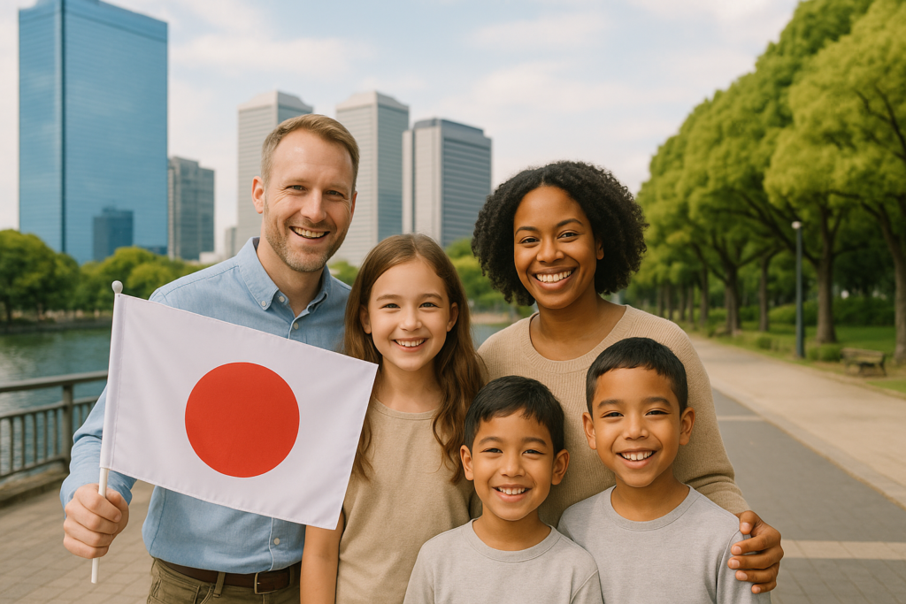 日本国籍の取得を目指して帰化申請を検討する外国人家族のイメージ写真(帰化申請のイメージ)